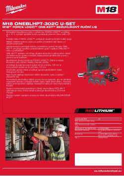 MILWAUKEE M18™ FORCE LOGIC™ ONE-KEY™ Bezuhlíkový ruční lis 4933478628 A4 PDF