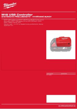 MILWAUKEE M18™ napájecí port USB (M18™ USB PS HJ) 4932430084 A4 PDF