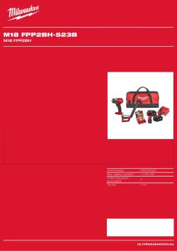 MILWAUKEE M18 ™ set nářadí 4933492523 A4 PDF