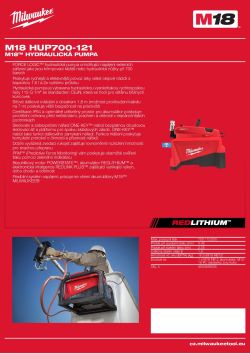 MILWAUKEE M18™ hydraulická pumpa 4933499336 A4 PDF