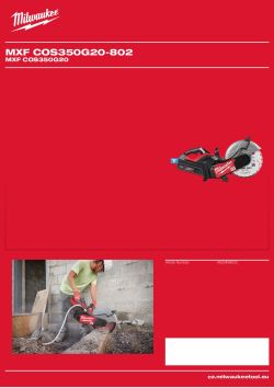 MILWAUKEE MXF COS350G20 4933499005 A4 PDF