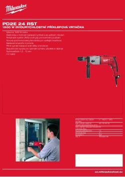 MILWAUKEE 1200 W dvourychlostní příklepová vrtačka 4933380796 A4 PDF