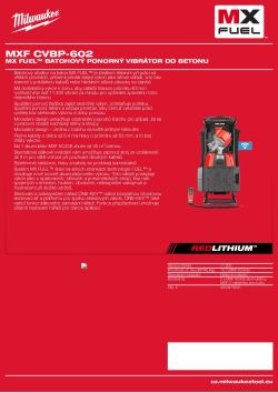 MILWAUKEE MX FUEL™ batohový ponorný vibrátor  do betonu 4933479592 A4 PDF