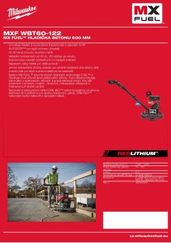 MILWAUKEE MX FUEL™ hladička betonu 600 mm 4933493603 A4 PDF