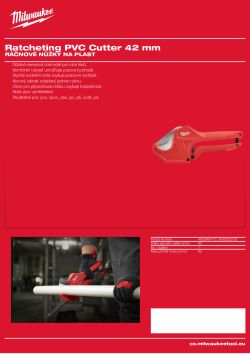MILWAUKEE Ráčnové nůžky na plast - 42mm 4932502130 A4 PDF