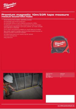 MILWAUKEE 10 m / 33 ft - metrické a palce 48227233 A4 PDF