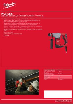 MILWAUKEE SDS-plus vrtací kladivo 4933408110 A4 PDF