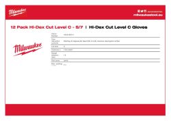 MILWAUKEE Rukavice Cut Hi-Dex Cut Cut C - S/7 - 12 párů 4932480511 A4 PDF