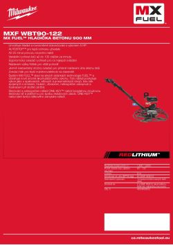 MILWAUKEE MX FUEL™ hladička betonu 900 mm 4933493604 A4 PDF