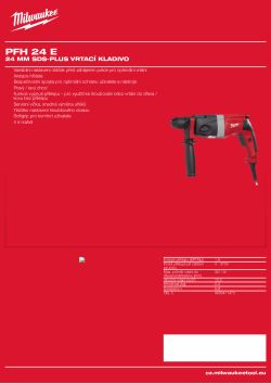 MILWAUKEE 24 mm SDS-plus vrtací kladivo 4933410435 A4 PDF