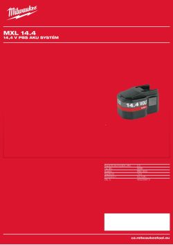 MILWAUKEE 14,4 V 3,0 Ah akumulátor 4932399413 A4 PDF