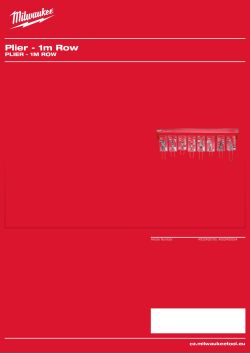 MILWAUKEE Plier - 1m Row 4932493554 A4 PDF