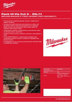 MILWAUKEE Rukavice Hi-Vis Cut Cut C - 11/XXL - 12 párů 4932492922 A4 PDF