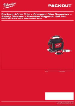 MILWAUKEE Packout 40cm Tote Bag Promo Sets 4932478922 A4 PDF