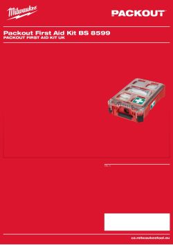 MILWAUKEE Packout First Aid Kit UK 4932479638 A4 PDF