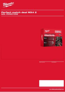 MILWAUKEE SDS+ Promotions 4932492655 A4 PDF