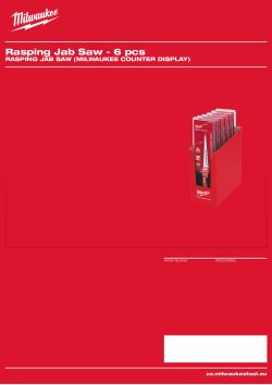 MILWAUKEE Rasping Jab Saw (Milwaukee Counter Display) 4932352662 A4 PDF