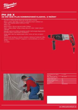 MILWAUKEE 28 mm kladivo SDS-plus se 3 režimy a systémem FIXTEC 4933502481 A4 PDF