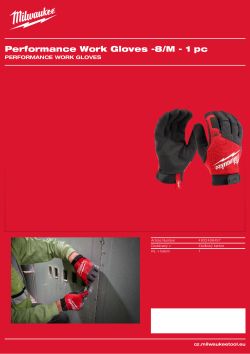MILWAUKEE Rukavice Cut Performance - 8/M - 1 pár 4932498497 A4 PDF