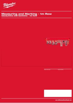 MILWAUKEE Measuring and Marking - 1m Row 4932479848 A4 PDF