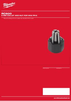 MILWAUKEE 6mm upínací kleština a matice pro M18 FR12 4932493912 A4 PDF