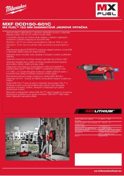 MILWAUKEE MX FUEL™ 150 mm diamantová jádrová vrtačka 4933478166 A4 PDF