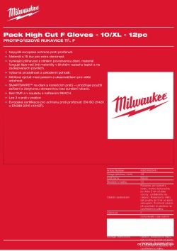 MILWAUKEE Rukavice CutF - 10/XL - 12 párů 4932492048 A4 PDF