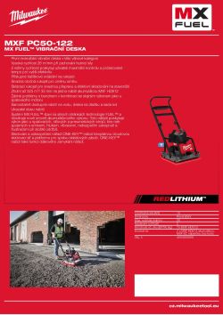 MILWAUKEE MX FUEL™ vibrační deska 4933493269 A4 PDF
