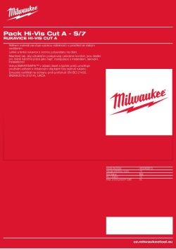 MILWAUKEE Hi-Vis Cut A Gloves 4932492913 A4 PDF