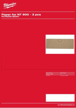 MILWAUKEE Filtrační sáčky 4932316045 A4 PDF
