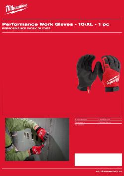 MILWAUKEE Rukavice Cut Performance - 10/XL - 1 pár 4932498499 A4 PDF