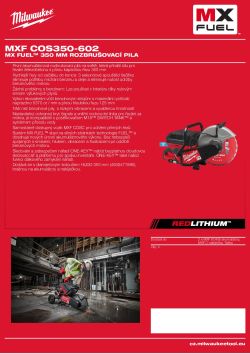 MILWAUKEE MX FUEL™ 350 mm rozbrušovací pila 4933479969 A4 PDF