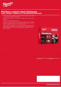 MILWAUKEE Hole Dozer Holesaws with Carbide Teeth 4932492889 A4 PDF