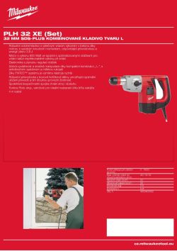 MILWAUKEE 32 mm SDS-plus kombinované kladivo 4933471754 A4 PDF