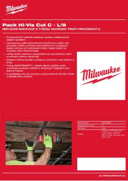 MILWAUKEE Rukavice Hi-Vis Cut Cut C - 9/L -12 párů 4932492920 A4 PDF