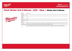 MILWAUKEE Zimní Rukavice CutD - 8/M 12 párů 4932480617 A4 PDF