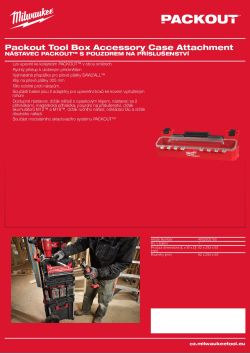 MILWAUKEE Nástavec PACKOUT™ s pouzdrem na příslušenství 4932500150 A4 PDF