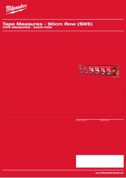 MILWAUKEE Tape Measures - 90cm Row 4932478578 A4 PDF