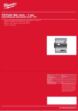 MILWAUKEE TCT Universal Holesaws 4932399118 A4 PDF