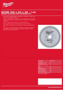 MILWAUKEE Circular saw blades for portable tools 4932352132 A4 PDF