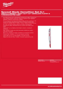 MILWAUKEE Wood with nails: AX with carbide teeth 48009028 A4 PDF