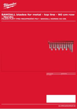 MILWAUKEE Nordic 90 cm Sawzall Blades 4932430545 A4 PDF