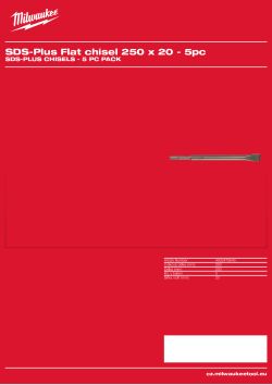 MILWAUKEE Plochý sekáč SDS-Plus 4932478540 A4 PDF