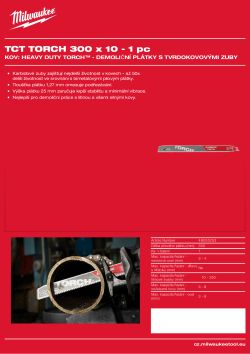 MILWAUKEE TORCH™ tvrdokovové zuby - 300 mm - 1 ks 48005253 A4 PDF