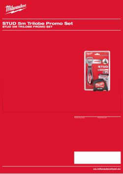 MILWAUKEE STUD 5m Trilobe Promo Set 4932478794 A4 PDF