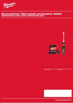 MILWAUKEE Screwdriver Red week promotion 2023 4932493918 A4 PDF