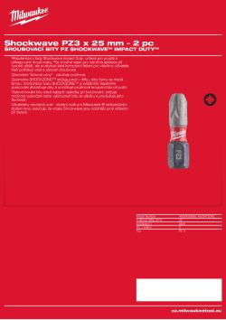 MILWAUKEE PZ3 x 25 mm - 2 ks 4932472042 A4 PDF