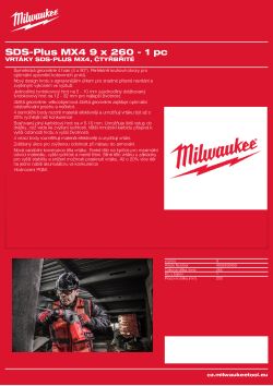 MILWAUKEE SDS-Plus MX4 drill bits 4932430409 A4 PDF