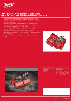 MILWAUKEE Sada THUNDERWEB HSS-G 25 ks 4932352376 A4 PDF