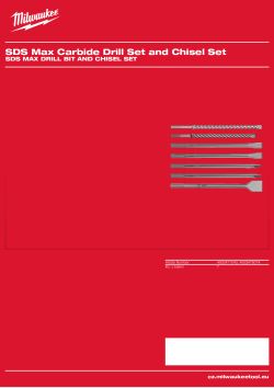 MILWAUKEE SDS Max Drill Bit and Chisel Set 4932471043 A4 PDF